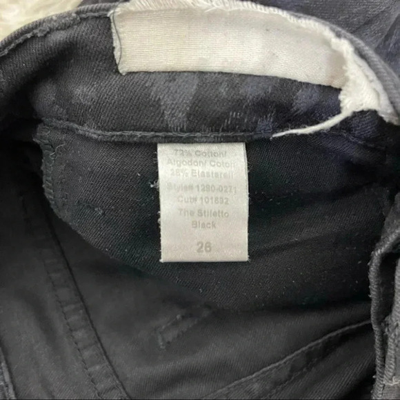 Current Elliot Leopard Print The Stiletto Black Skinny Jeans Size 26 - Picture 4 of 8